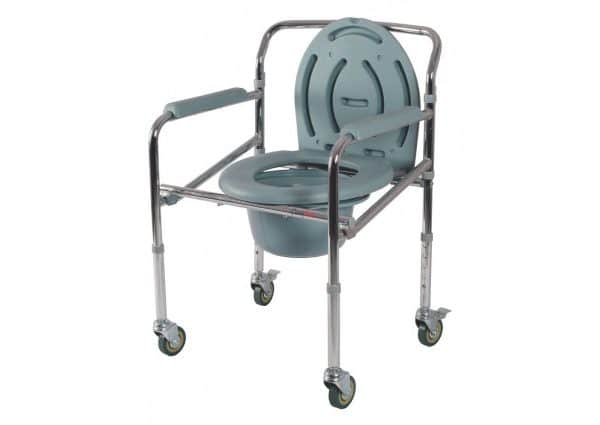 Vissco Comfort - Steel Folding Commode Chair with Castors