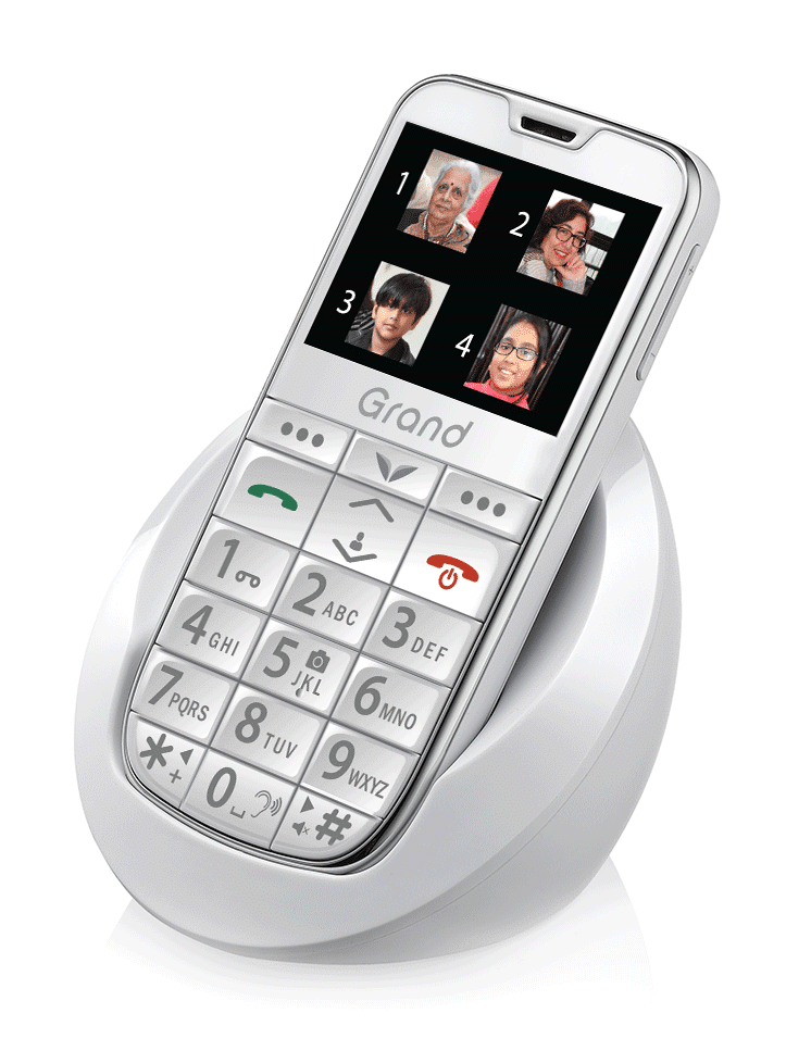 Pedder Johnson Easy Fone Senior Phone-Grand (White)