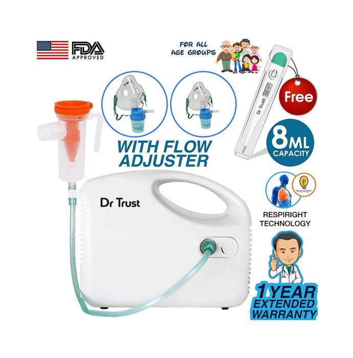 Buy Dr Trust USA Bestest Compressor Nebulizer Machine Kit White in Pune &  Mumbai, India (2021) ⟶ Up to 40% Off + Home Delivery | ElderLiving™