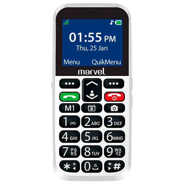 Pedder Johnson Easy Fone Senior Phone-Marvel (Black)