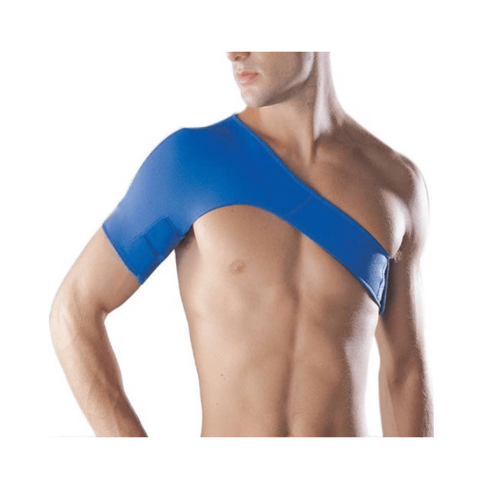 Medtrix Compression Neoprene Shoulder Brace Blue Right