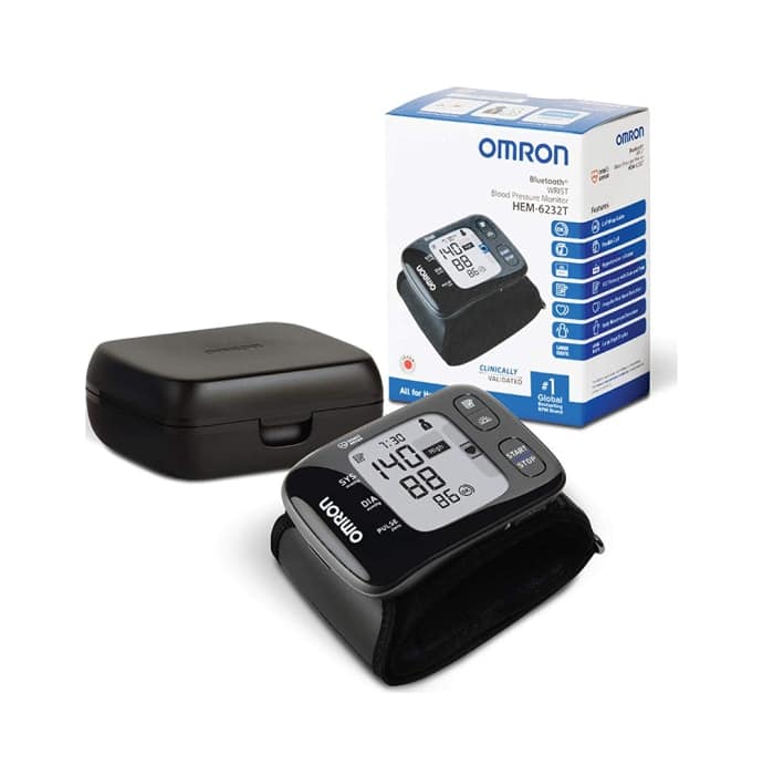 Omron HEM 6232T Bluetooth Wrist Blood Pressure Monitor Black