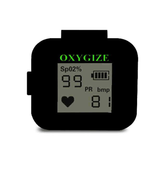 Oxygize Premium Ring Pulse Oximeter Black
