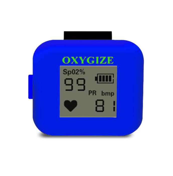 Oxygize Premium Ring Pulse Oximeter Blue