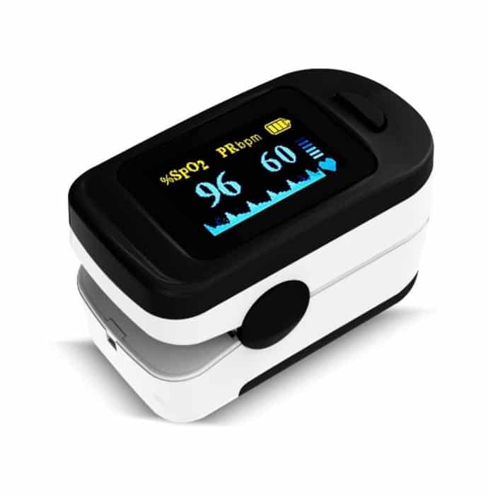 Perfecxa FS20C Pulse Oximeter Fingertip with Carrying Pouch Black