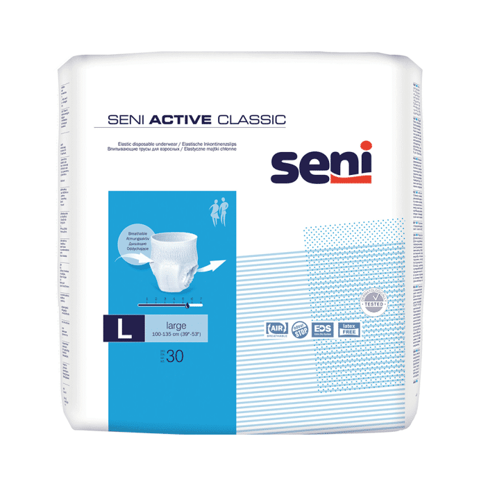Seni Active Classic Elastic Disposable Underwear L