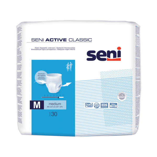 Seni Active Classic Elastic Disposable Underwear M
