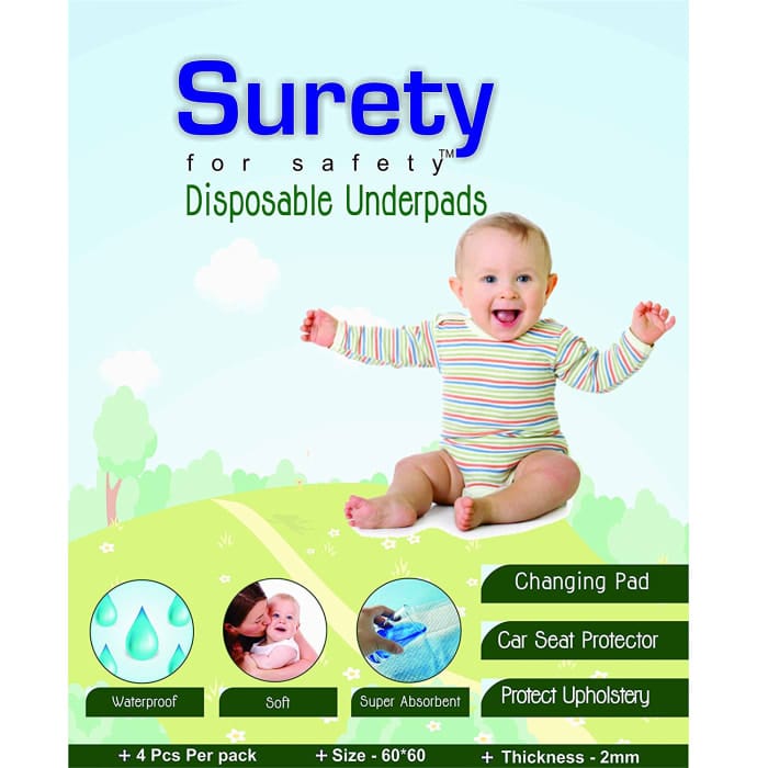 Surety for Safety Disposable Sheets Under Pads