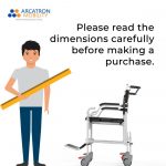 Buy Arcatron Fold-Pack-n-Go Portable Attendant-Propelled Shower Commode Chair (Frido GO) Online in Pune & Mumbai, India - ElderLiving